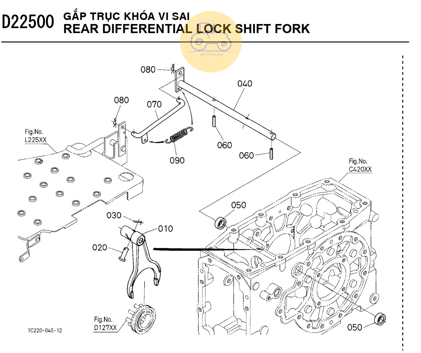 Chạc gạt khoá bộ vi sai